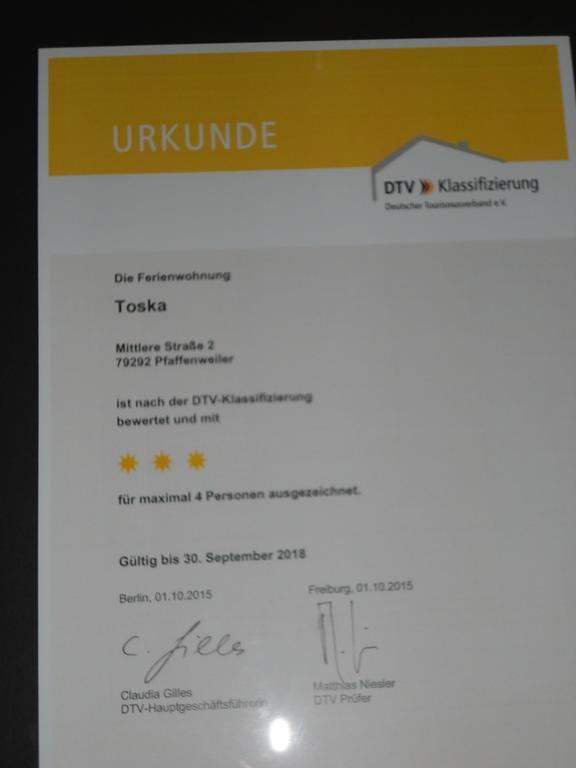 Ferienwohnung Toska Pfaffenweiler Esterno foto